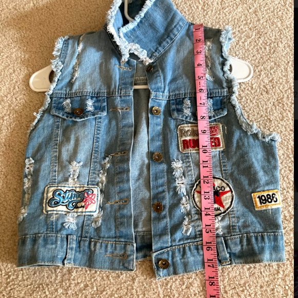 Crop Jean Jacket Ripped - Picture 4 of 5